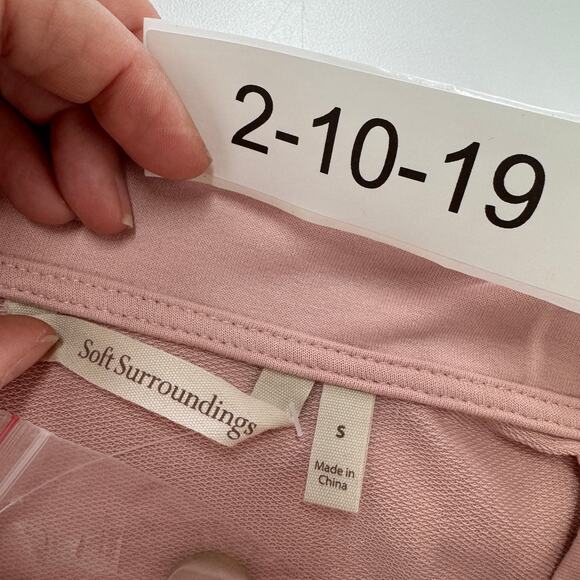 Soft Surroundings Sweater Womens Small Pink Kassidy Cowl Neck Tunic Top - Picture 4 of 7